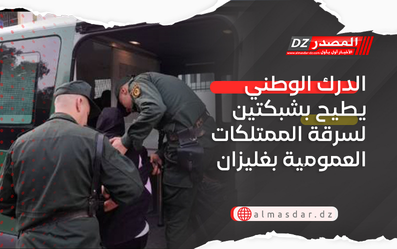 الدرك الوطني يطيح بشبكتين لسرقة الممتلكات العمومية بغليزان