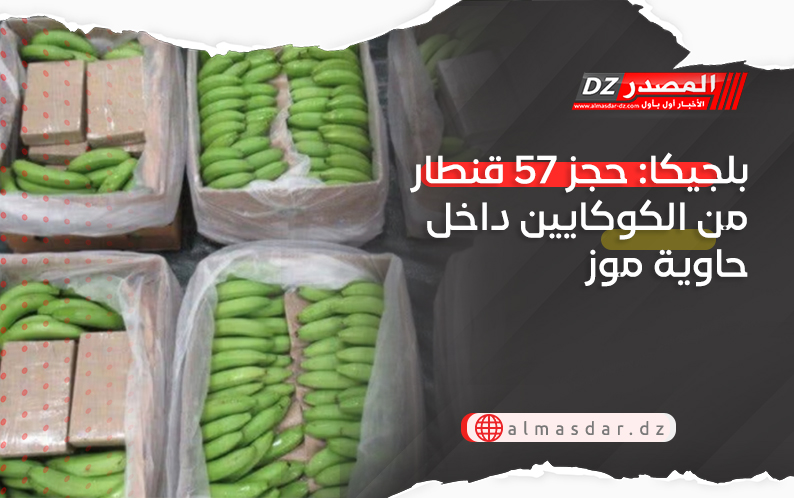 بلجيكا: حجز 57 قنطار من الكوكايين داخل حاوية موز