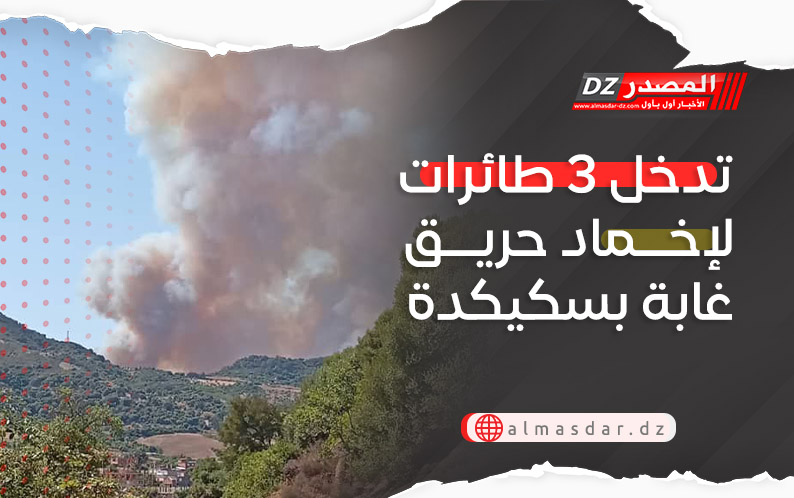 تدخل طائرات ومروحيات لإخماد حريقي غابة بسكيكدة وتيبازة