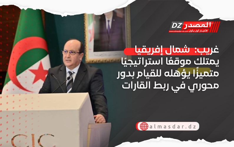 غريب:  شمال إفريقيا يمتلك موقعًا استراتيجيًا متميزًا يؤهله للقيام بدور محوري في ربط القارات